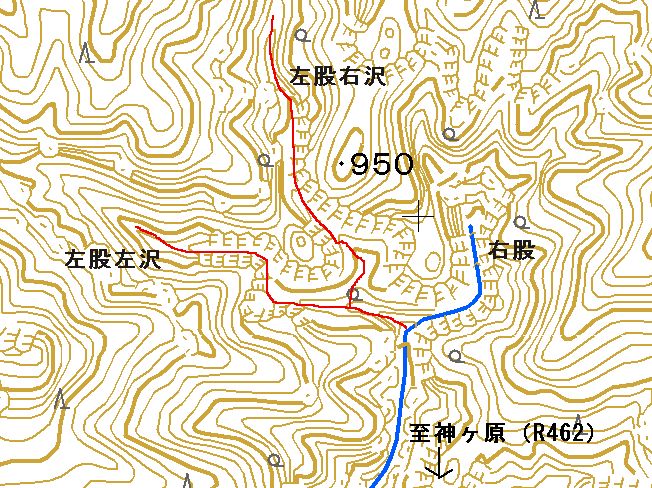 東福寺沢核心部MAP